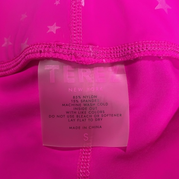 Terez Barbie Pink Mini Stars High Rise Leggings - Picture 3 of 7